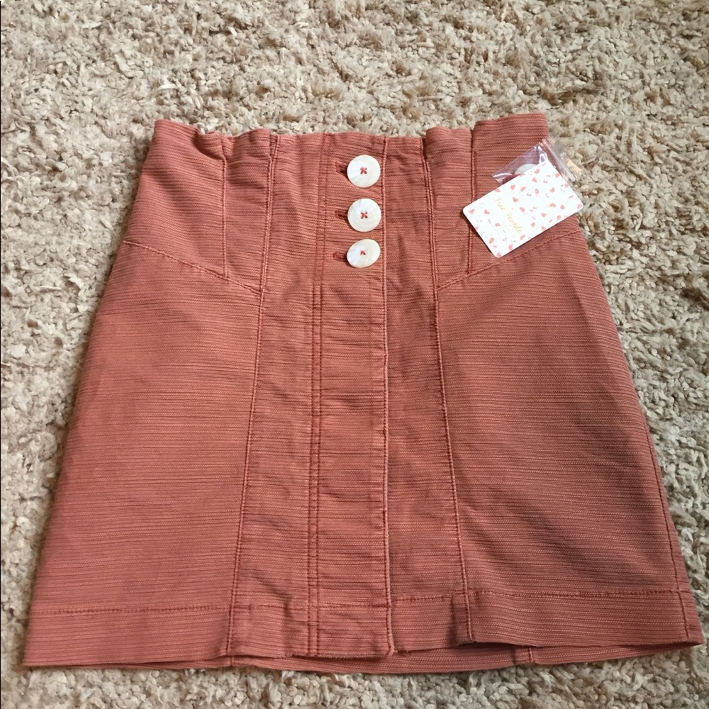 Free People pink mini skirt